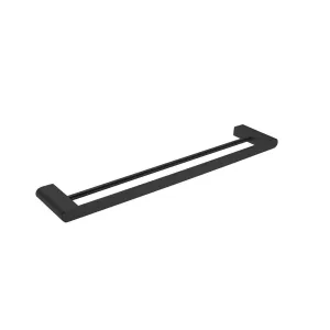 Bianca Double Towel Rail Matte Black 800MM 9030D-MB