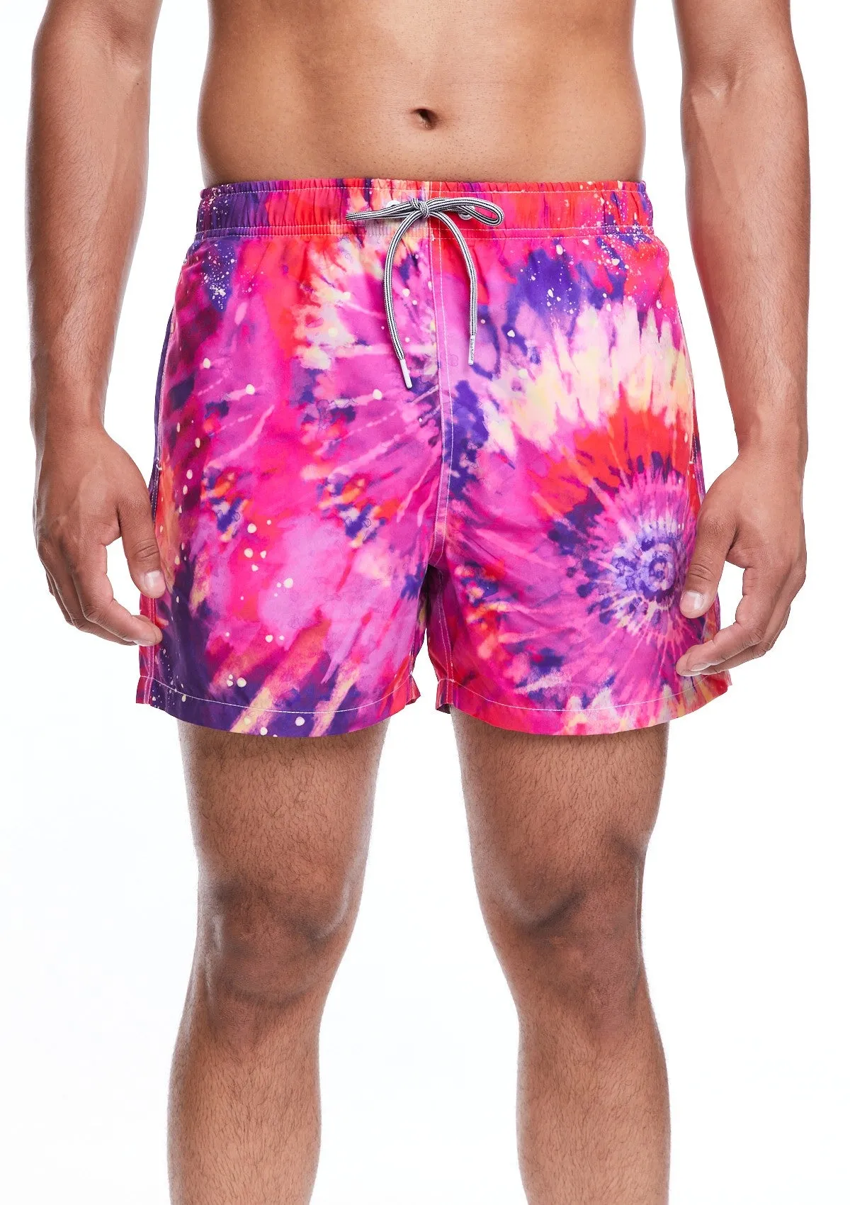 Boardies Bright Tie Dye Shortie Length Swim Shorts