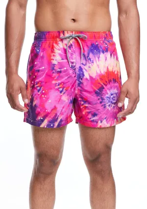 Boardies Bright Tie Dye Shortie Length Swim Shorts