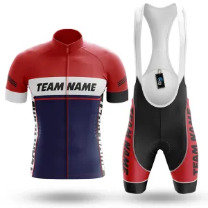 Custom Team Name M1 Red - Men's Cycling Kit