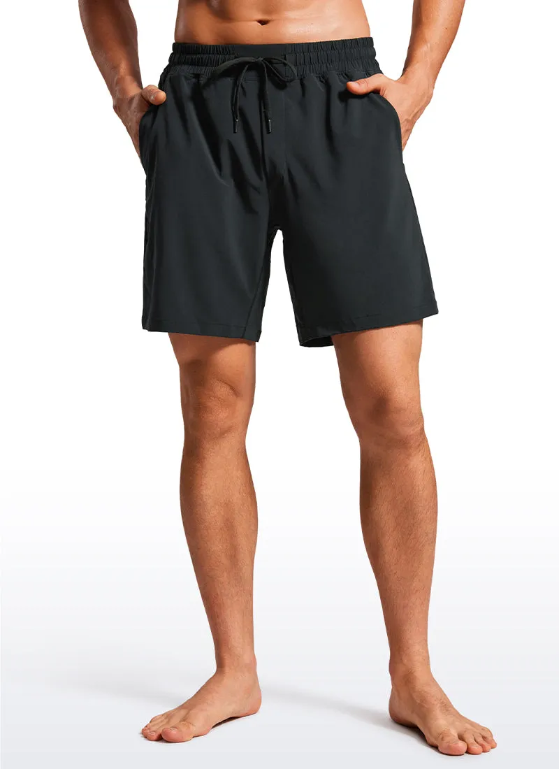 Feathery-Fit Swim Trunks 7'' with Zipper Pockets