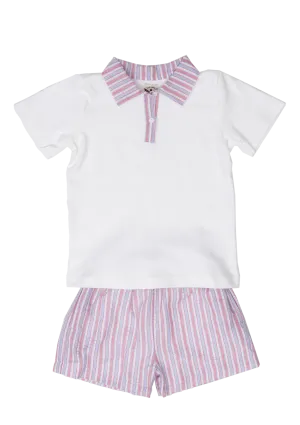 Jeremiah RWB Striped Shorts Set