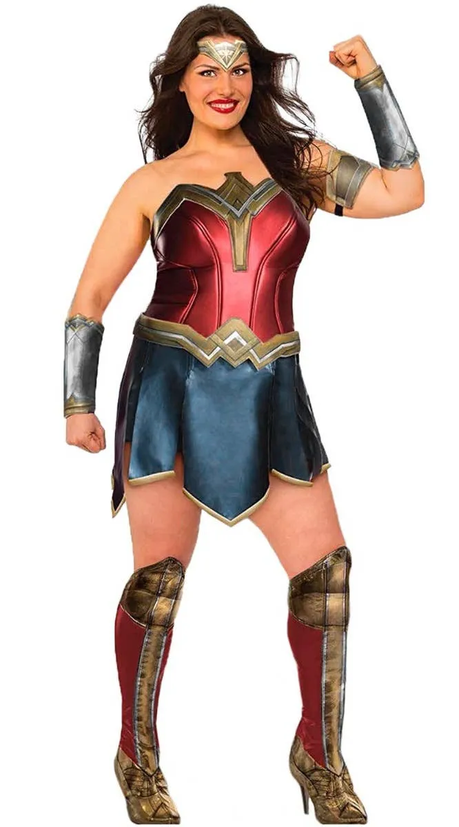 Justice League Deluxe Wonder Woman Plus Size Womens Costume