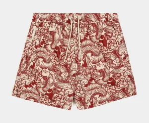 Koi Fish Hybrid Mens Shorts (Beige/Red)