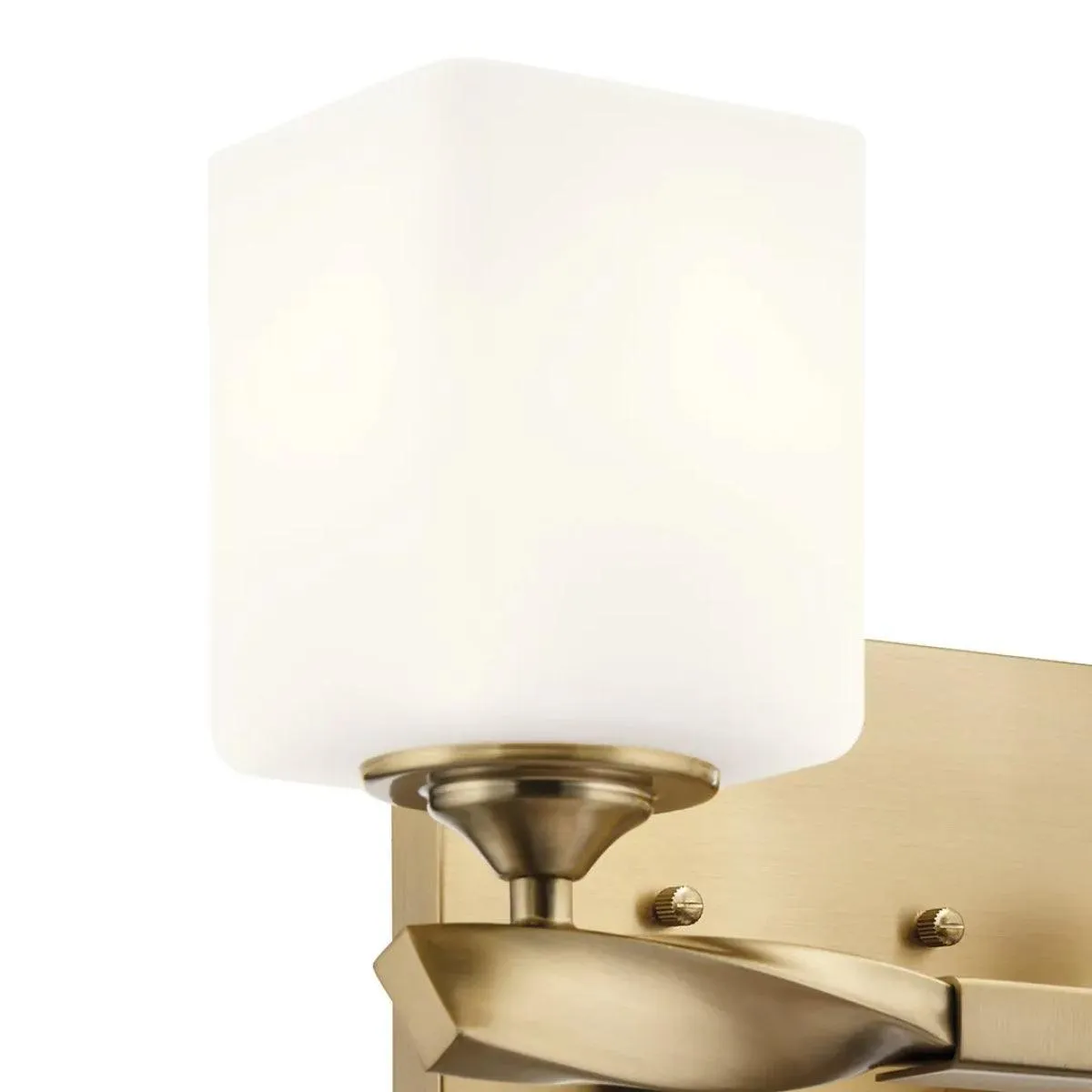 Marette 13 In 2-Lights Bathroom Vanity Light With Satin Etched Cased Opal Glass, Bronze Finish