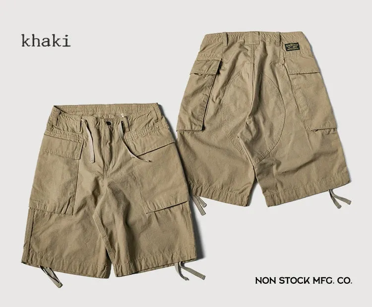 Men's Ripstop Cargo Shorts - Military Style with Multi-Pocket Design