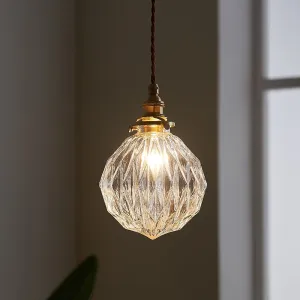 Modern Pendant Lamp Glass Gold Hanging Light