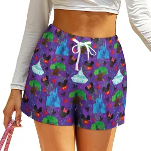 Park Hopper Fireworks Women's High-Waisted Loose Shorts With Pockets