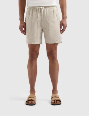 Pinstripe Shorts | Taupe