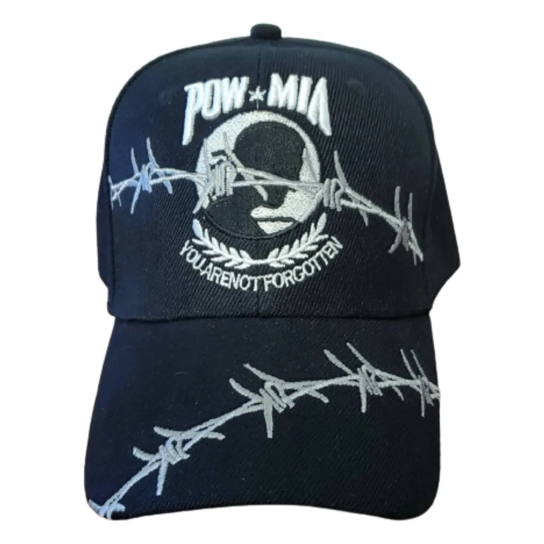 POW MIA You Are Not Forgotten Custom Embroidered Hat and Bill