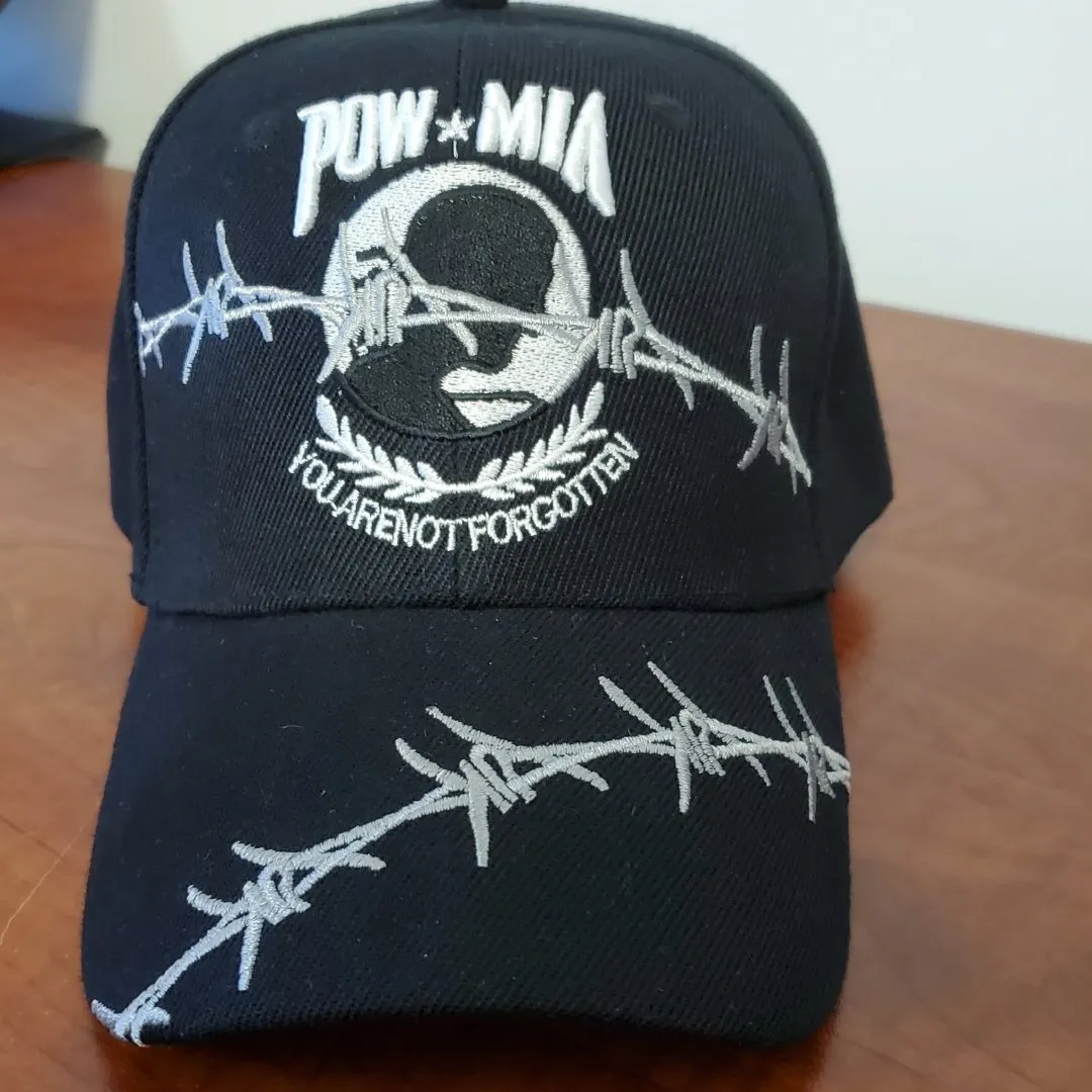 POW MIA You Are Not Forgotten Custom Embroidered Hat and Bill