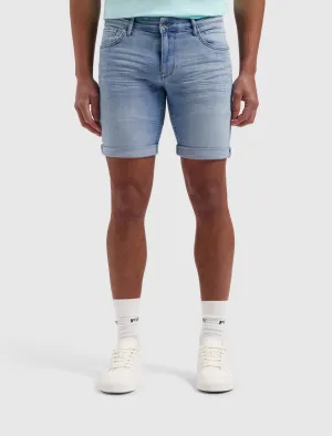 The Steve Skinny Fit Shorts | Denim Light Blue