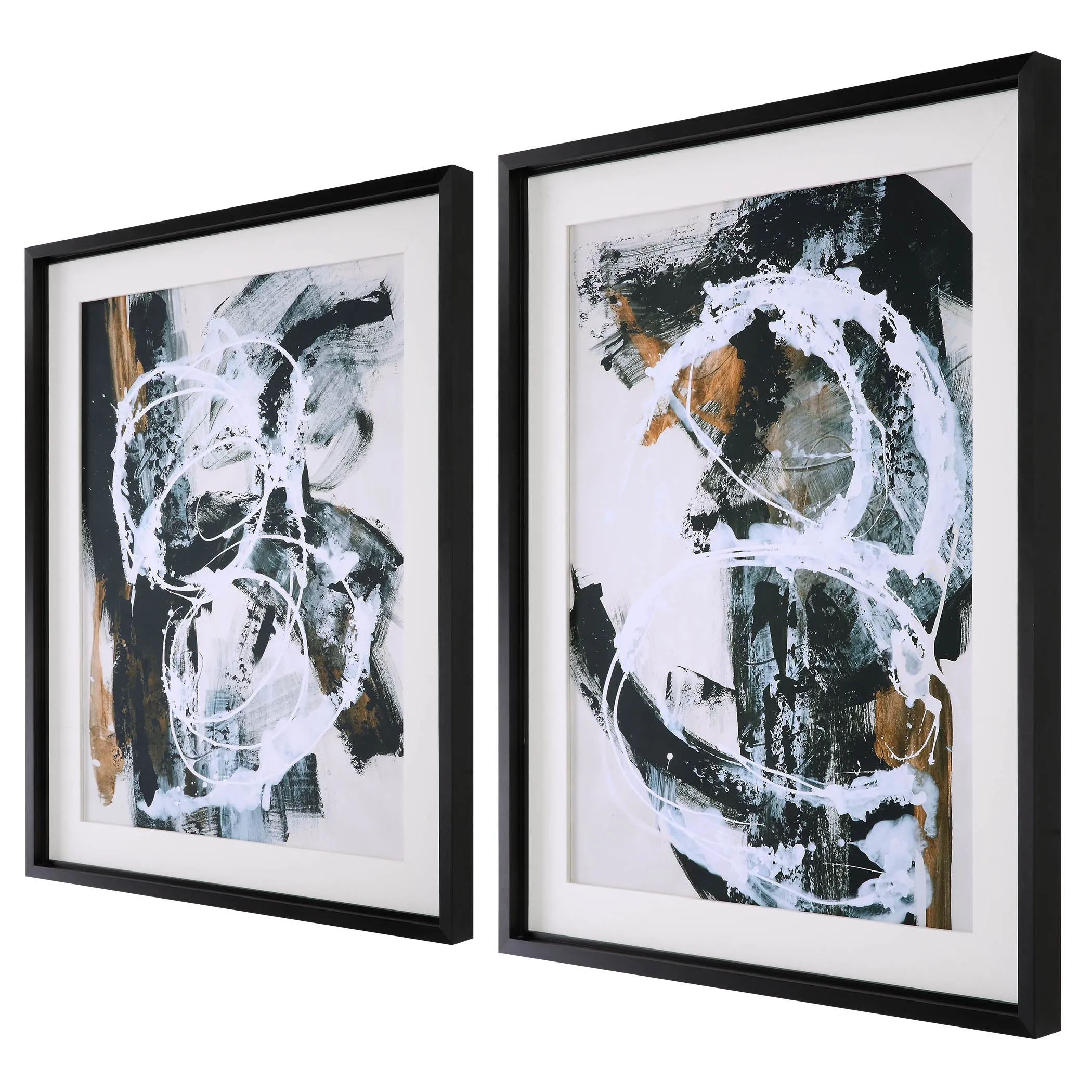 Uttermost Winterland Abstract Prints, Set/2