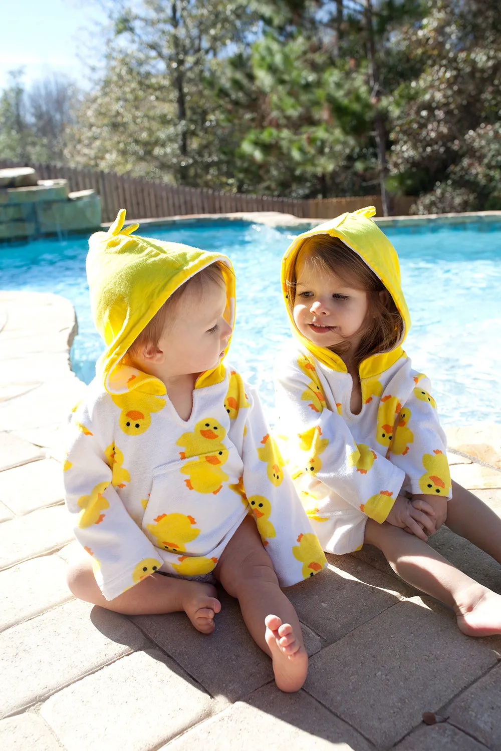 ZOOCCHINI - UPF50  Baby Terry Swim Coverup Duck 0-12M