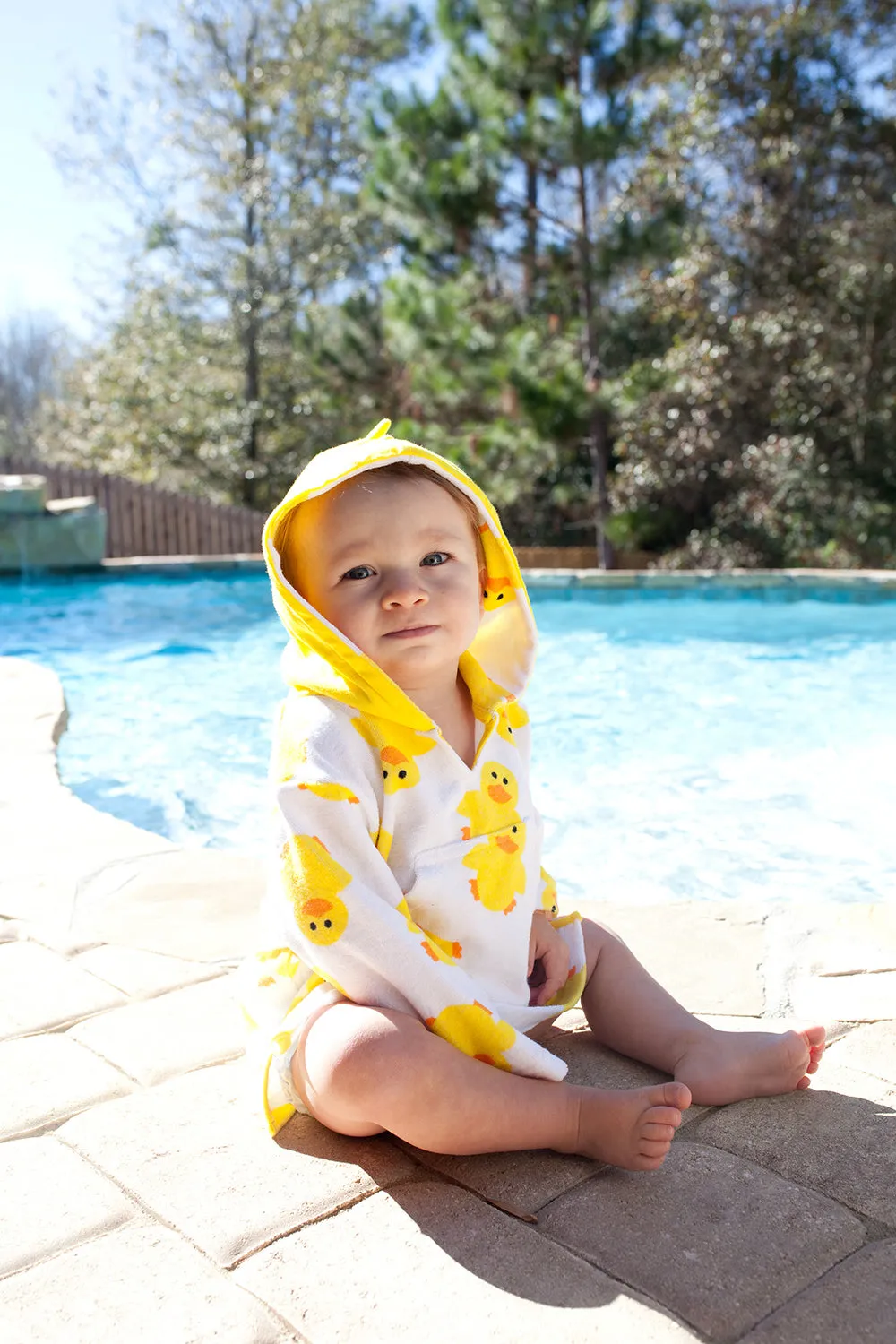 ZOOCCHINI - UPF50  Baby Terry Swim Coverup Duck 0-12M